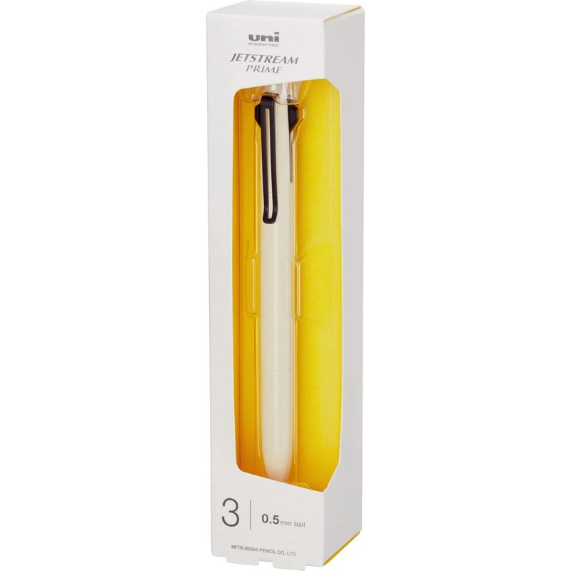 Mitsubishi Pencil SXE3330005.45 Tri-Color Ballpoint Pen Jetstream Prime 0.5 Beige