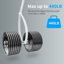 Armpow 40 inch White Zip Ties Heavy Duty 15 PCS, 440 LBS Ultra Exclusive Strong Plastic Wire Ties, Large Cable Ties Extra Long Tie Wraps, Indoor and Outdoor UV Resistant