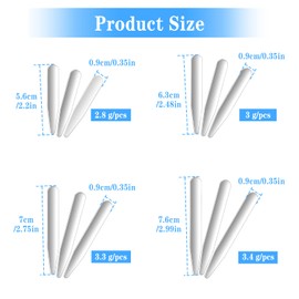 12 Pieces (4 Sizes) Stainless Steel Collar Stays Metal Collar Stiffeners for Shirts Collars Support Stays for Men Women - Silver