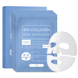 4 Pcs Hydro Cera-Nol Real Deep Mask, Hydrogel Moisturising Sheets for Overnight Repair & Skin Barrier Strengthening, Perfect for Dry Sensitive Post-Sun Recovery, Travel & Daily Hydration Routine