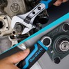 DURATECH 10 Inch Adjustable Wrench, 3-in-1 Spanner with Box End/Hex