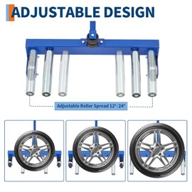 Garvee 500 Lbs Heavy-Duty Tire Dolly - Adjustable Tire Moving Cart Tool for Effortless Transport in Workshops and Garages