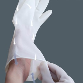 WOHPNLE Cleaning Gloves, Pvc Washing up Gloves Waterproof Kitchen Gloves Household Dishwashing Gloves Reusable Dish Gloves for Working, Painting, Pet Care(L)