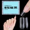 TOMICCA False Nail Tips, Square Nail Tips, 240 Pieces, Square