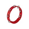 Nino Percussion NINO49R Compact 8" ABS Plastic Handheld Tambourine, Red
