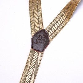 Kangdai Men's Suspenders, 6 Clips Heavy Duty Men Braces Y Back 10 Colours Durable Elastic Adjustable Suspenders Thick Metal Clips -