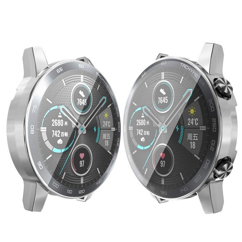 KERDEJAR Electroplating TPU Watch Cover Shell Screen Protector Case for