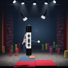 Dwuww 2Pcs Black Invisible Thread Levitation Magic Trick Props Kits Resistant Stage Street Floating Prop for Magician Invisible Thread Retractor Useful SmallReel Magic Tricks Accessories (120cm)