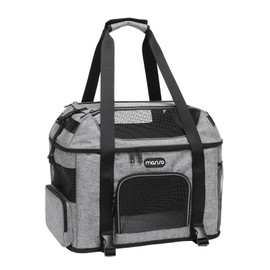 MOSISO Cat, Dog, Pet Carrier Airline Approved, Top-Expandable Soft Pets Carrier Bag for Small Medium Cats/Dogs Under 22 LB, Breathable Puppy Carrier for Car Travel Outdoors with Shoulder Strap, Grey