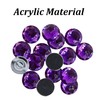 pson 25PCS 30mm Crystal Flat Back Round Acrylic Rhinestones, Purple