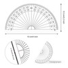 Zonon 2 Pcs 6 Inch 4 Inch Plastic Protractor Math