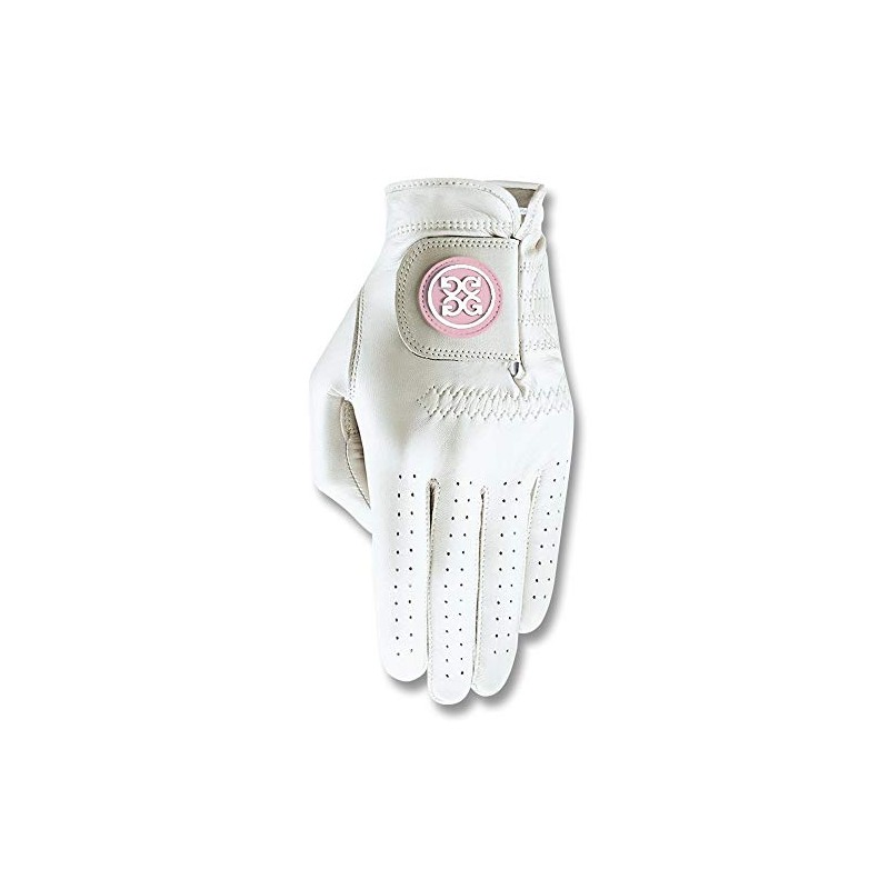 G/FORE Women's Golf Gloves Small White/Pink Logo Left Hand