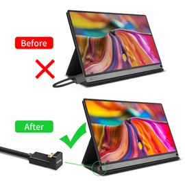 AGVEE 1 Pack (Short Side Inward) 180 Degree Angled Mini HDMI Male to HDMI Female Adapter, U-Shaped 4K@60HZ Converter Coupler Connector Extender for Portable Display Monitor Accessories, Black