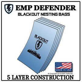 Faraday Cage EMP ESD Bags 3pc Laptop Size Kit Survivalists Preppers