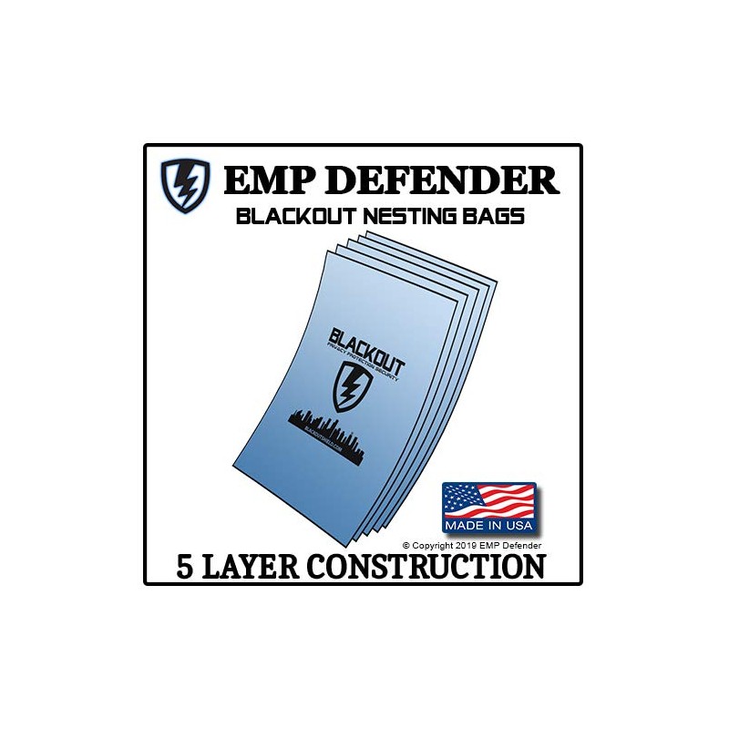 Faraday Cage EMP ESD Bags 3pc Laptop Size Kit Survivalists