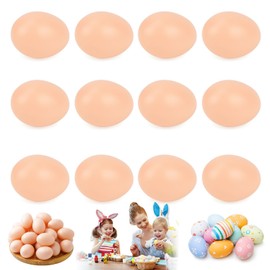 Cjytdkj Fake Eggs, 12PCS Paintable Easter Eggs, Imitation Dummy Eggs for DIY Painting Crafts Home Decorations