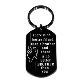 There is No Better Friend Than a Brother Gift Keychain from Sister Brother Christmas Birthday Gifts for Litter Brothers Key Ring for Men Boys Big Brother