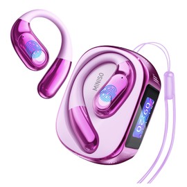 MINISO MINISO MS193 AI Translation Earbuds Real Time OWS Wireless Bluetooth Earphones 135 Language Translator Earbuds Open Ear translating Headphones fit iOS & Android for Travel Business Learning Purple