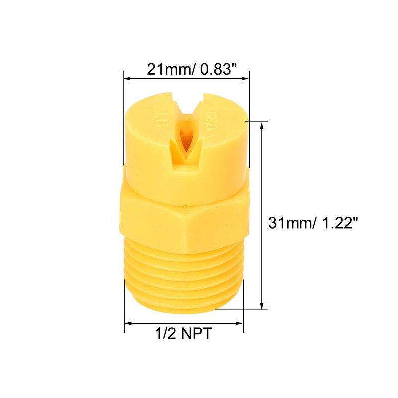 sourcing map Pack of 5 Flat Jet Nozzles PP 65