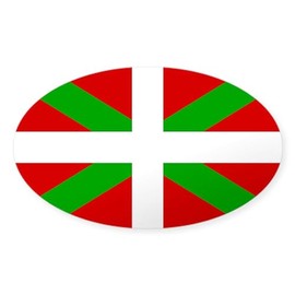 CafePress Basque Flag Sticker Oval Car Bumper Sticker