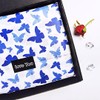 Hjvvr Tissue Paper,20sheets Wrapping Paper with Blue Butterfly,50x35cm for Birthday