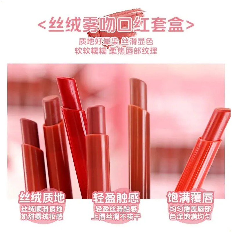 Juego De 6 Nuevos Lápices Labiales Con Acabado Mate