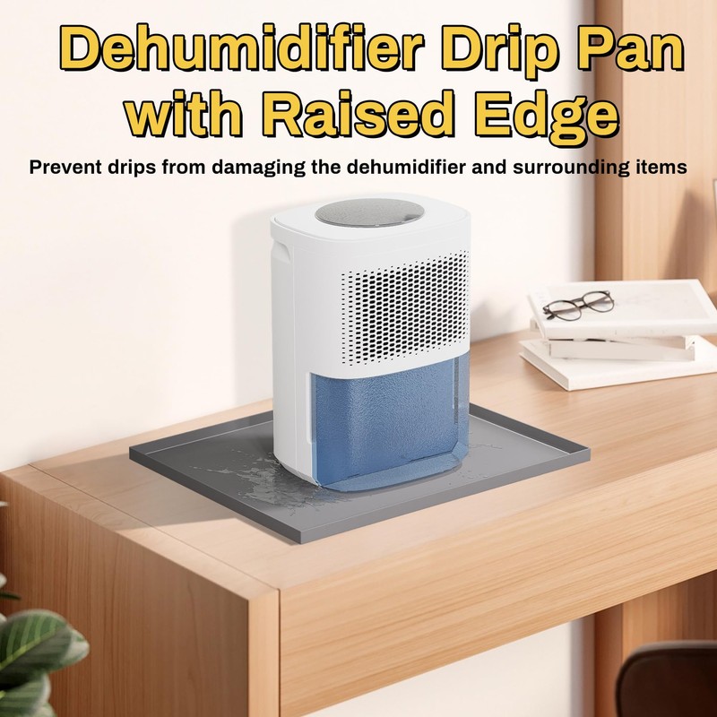 Powrocket Dehumidifier Drip Pan for Leaks, 16'' x 12'' Dehumidifier