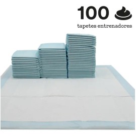 100 Pañal Tapete Entrenador Perros Y Cachorros 56x56cm                                                                                                