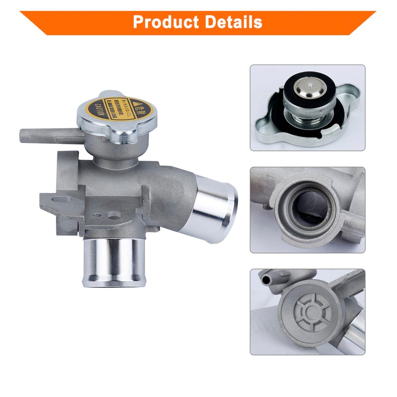 Upgraded Aluminium Upper Radiator Coolant Filler Neck Kit(2PCS).Fit for 2007-2013