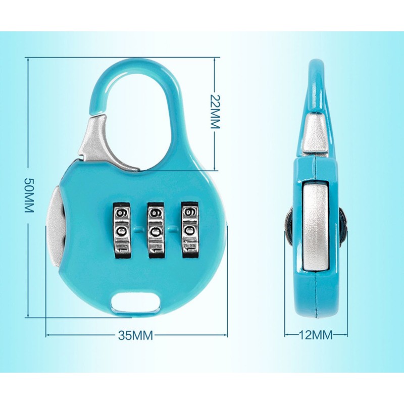 ZPLIUST 3 Digit Combinations Padlock The Safe Cipher Lock Resettable
