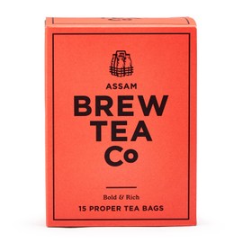 Brew Tea Co - Assam Black Tea - Bold & Rich - 15 Proper Tea Bags
