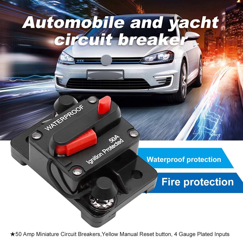 Saihisday 12V- 48V DC Circuit Breaker for Boat Trolling with