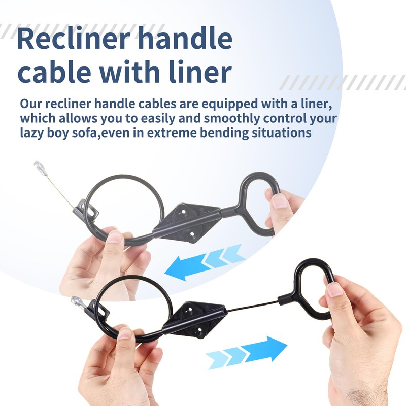 Recliner Release Pull Handle Replacement for Lazyboy, D Ring Parachute