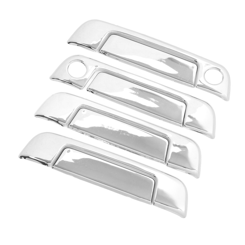 4 Sets Exterior Door Handle Cover ABS Chrome Weatherproof Replacement