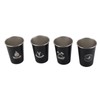 4pcs Camping Cups Black 350ml Outdoor Camping Portable Stainless Steel