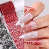 Lace Nail Foil Transfer Sheets, 10 Rolls Black White Red