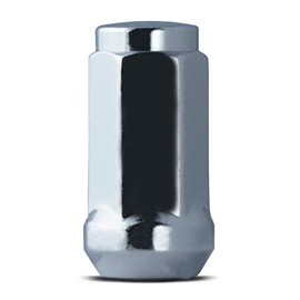 MR LUGNUT Acorn LUGNUT with Closed END; 1/2" - 20RH Thread, 3/4" Hex Size, 1.42" Length, CONICAL Type Seating. (Chrome Finish)
