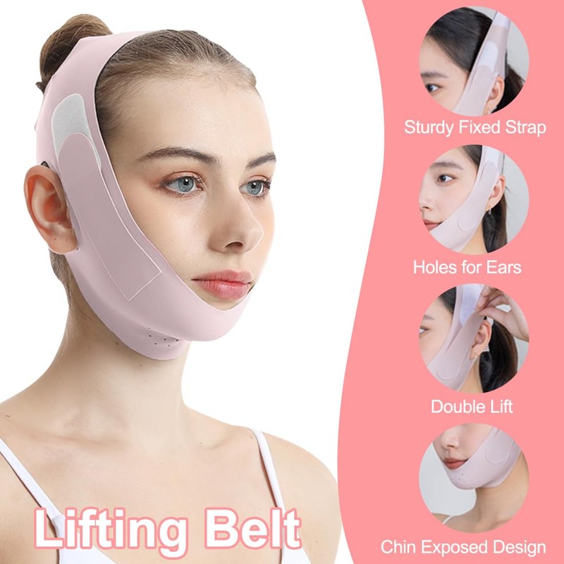 ZKGYUS Reusable V-Line Mask, V-Line Lifting Mask, Face Lifting Bandage,