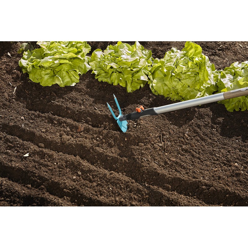 GARDENA 3215-20 Hoe, 2 Claws, Heart Shape Blade, Combination System,