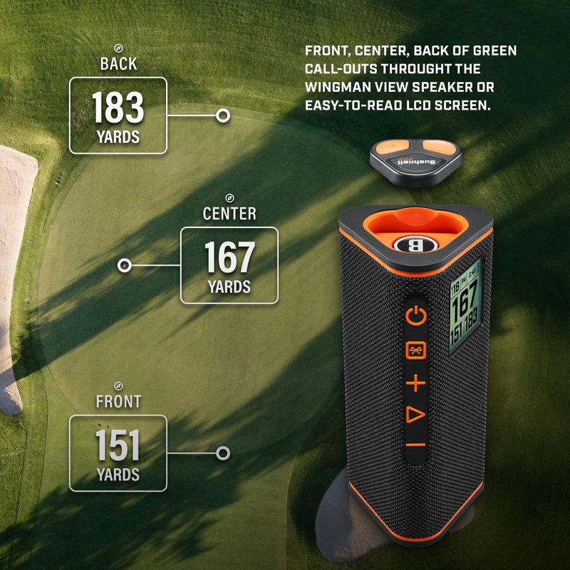 Bushnell Golf Wingman View Golf Speaker with GPS Distances