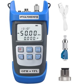 Duogalia Fiber Optical Power Meter with 15Km Light Source SC FC Connector, -50~26dBm, 10 Optic Wave Length, Optic Test Equipment for CCTV Communication Engineering