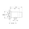 GROHE Accessories, 26370DC0 Adaptor for Wall Mount Plate