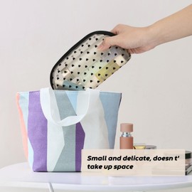 Colacoo 4 PCS Mesh Cosmetic Bag with Zipper, Clear Makeup Bag Set Mesh Zipper Pouch Bags Toiletry Bag for Women Travel Accessories (Multi-Size, Beige)