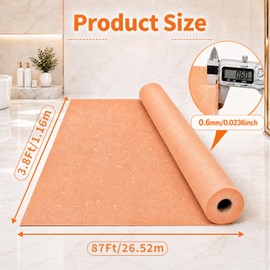 Professional Waterproofing Membrane for Shower, 3.8Ft x 33Ft (125 Sq Ft) 23.6 Mils Thick Uncoupling Polyethylene Tile Underlayment Membrane for Bathroom, Kitchen,Saunas and Wet Areas