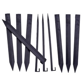 Landscape Anchoring Stakes, 10PCS 10 Inch Spiral Plastic Landscape Spikes,Nylon Landscape Anchoring Stake for Garden Lawn Yard,Weed Barrier,Artificial Turf (10, Black)