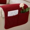 Valentine's Red Velvet Recliner Cover Set - Stretchable 3-Pc Sofa