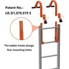 2 Pack Heavy Duty Roof Ladder Hook with Wheel,Extension Ladder