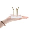 Hipiwe Gold Metal Arm Display Stand Easel with Acrylic Base