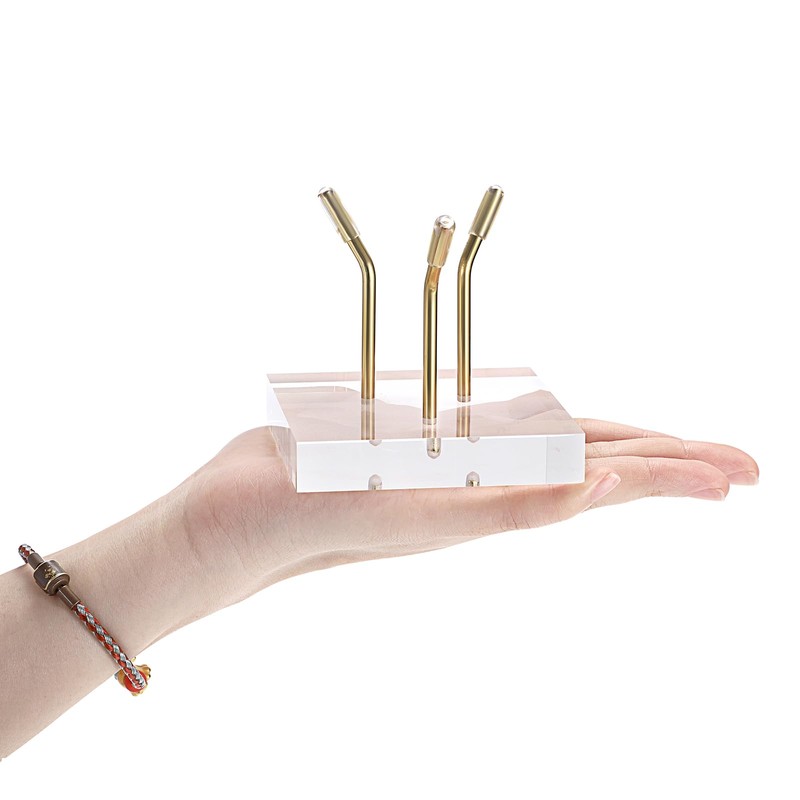 Hipiwe Gold Metal Arm Display Stand Easel with Acrylic Base