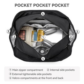 BOSTANTEN Large Duffle Bag for Travel Weekender Bags for Women Gym Bag with Shoe Compartment Waterproof Duffel Bag with Trolley Sleeve Mummy Hospital Bag